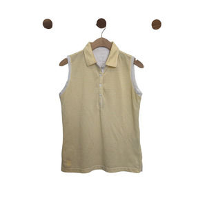 Kate Lord Performance Golf Athletic Shirt Tank Striped Yellow